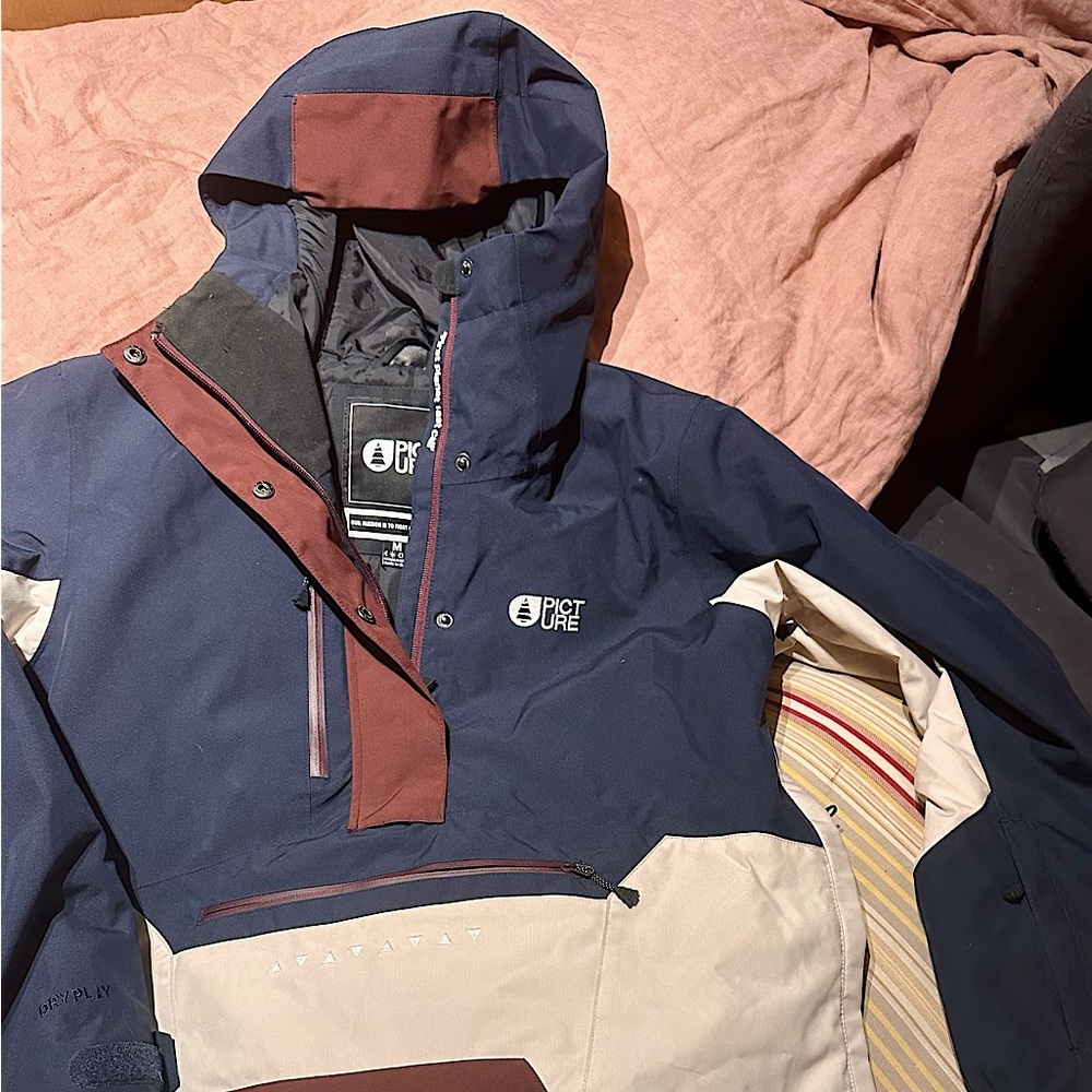 Picture Organic Women's Ski & Snow Jacket - Navy White Maroon